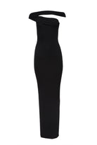 Bumpsuit Maternity Cross Strap Evening Dress in Black