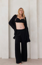 Bumpsuit Maternity Oversized Linen Shirt in Black