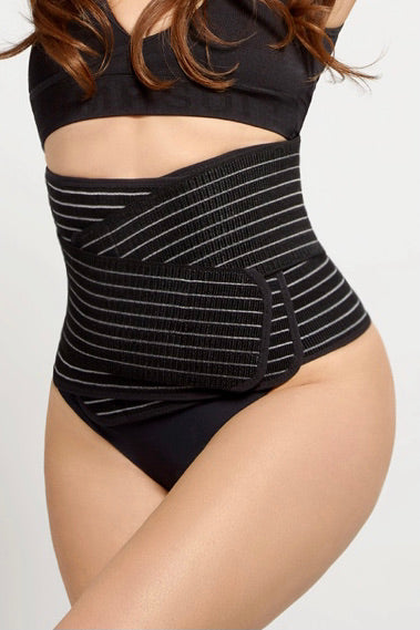 Bumpsuit maternity velcro adjustable waist trainer in black