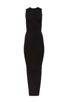 Sculpting Rib Maternity Mockneck Dress in Black