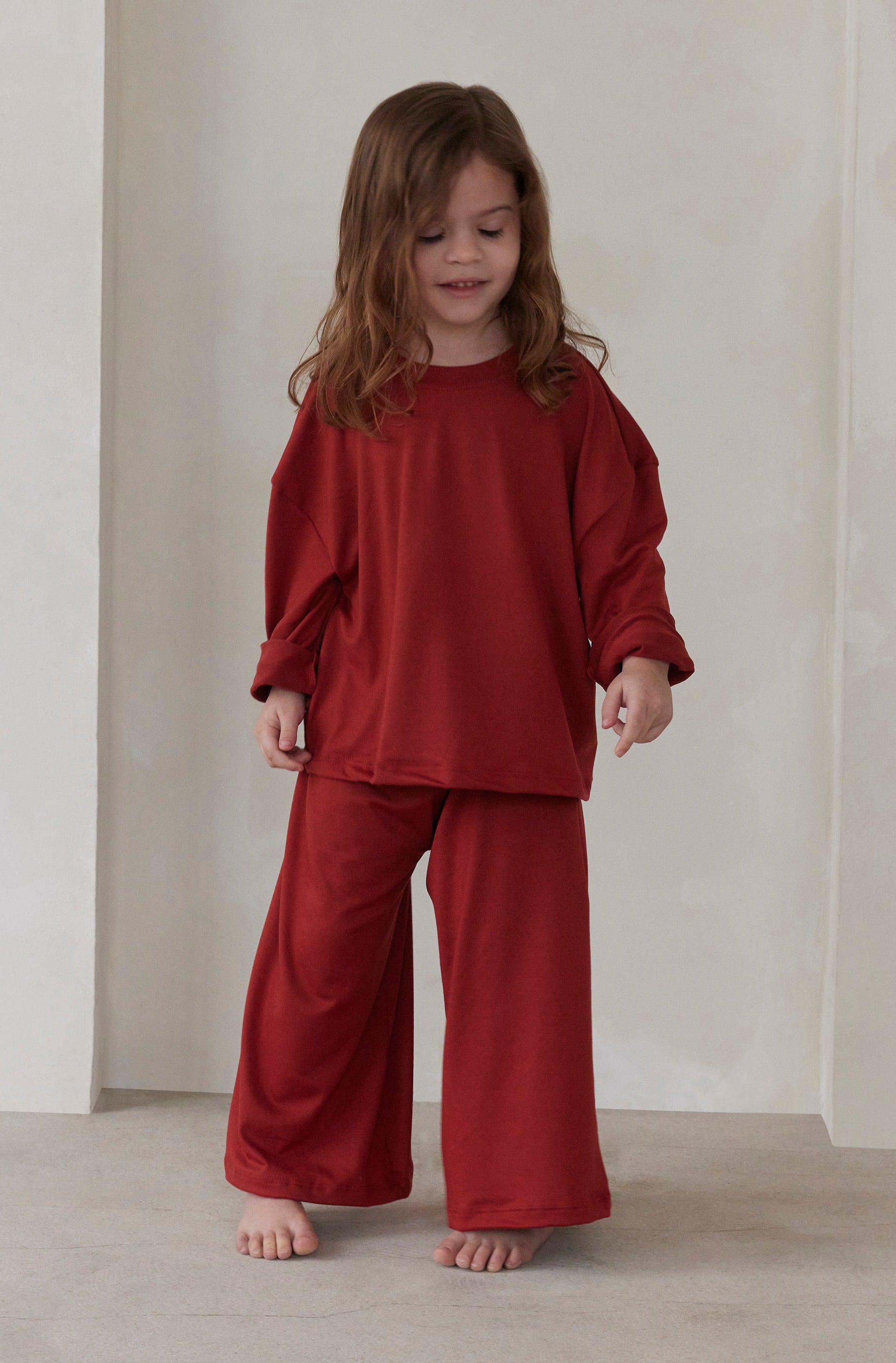 Bumpsuit the cloud kids pant in rust