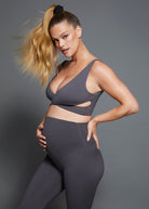 perfect movement wrap bra slate nina agdal bumpsuit activewear