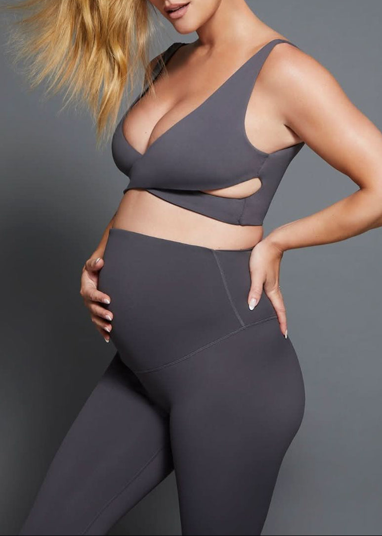 perfect movement wrap bra slate nina agdal bumpsuit activewear