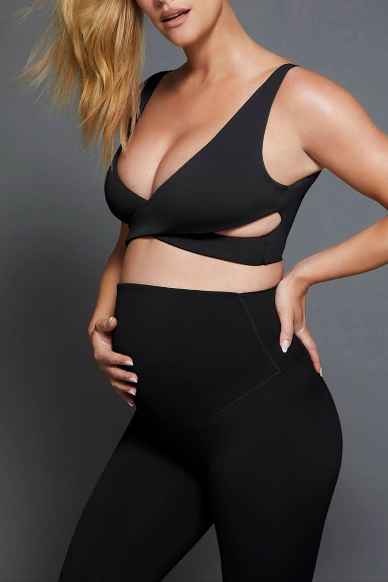 bumpsuit activewear perfect movement maternity legging in black