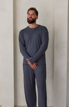 Bumpsuit Loungewear the cloud mens long sleeve tee in cement