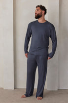 Bumpsuit Loungewear the cloud mens long sleeve tee in cement