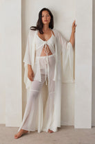 Bumpsuit Maternity Chiffon Flare Pant in Ivory