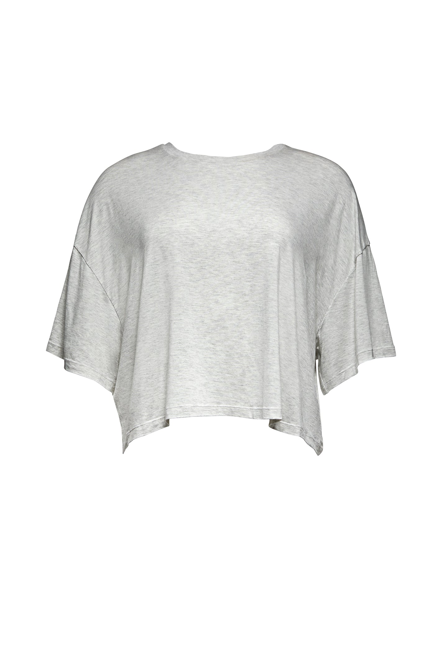 bumpsuit maternity the cloud crop tee in heather grey