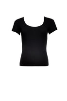 Bumpsuit Maternity the cotton rib 90s scoop neck tee in black