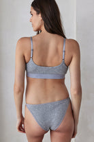 Bumpsuit Maternity Cotton Rib Bralette in Heather Grey