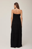 Bumpsuit Maternity Georgia Fowler the shirred strapless gown in black