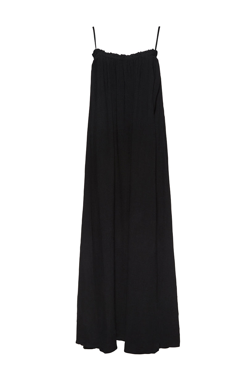 Bumpsuit Maternity Linen Maxi Dress in Black