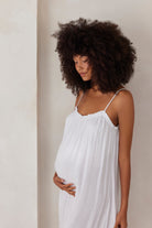 Bumpsuit Maternity Linen Maxi Dress in White