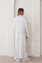 Bumpsuit Maternity Loungewear The Cloud robe in Heather Grey