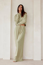   Bumpsuit Maternity Loungewear The Cloud Slim Drawstring Pant in Moss