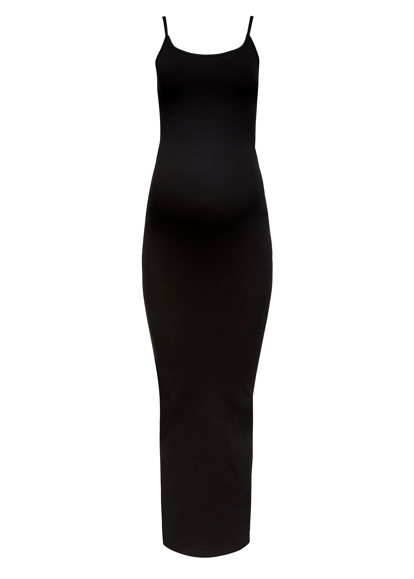 Sculpting Rib Maxi Dress in Black