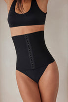 Bumpsuit Maternity Shapewear the hook and eye waist trainer in black