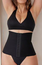 Bumpsuit Maternity Shapewear the hook and eye waist trainer in black