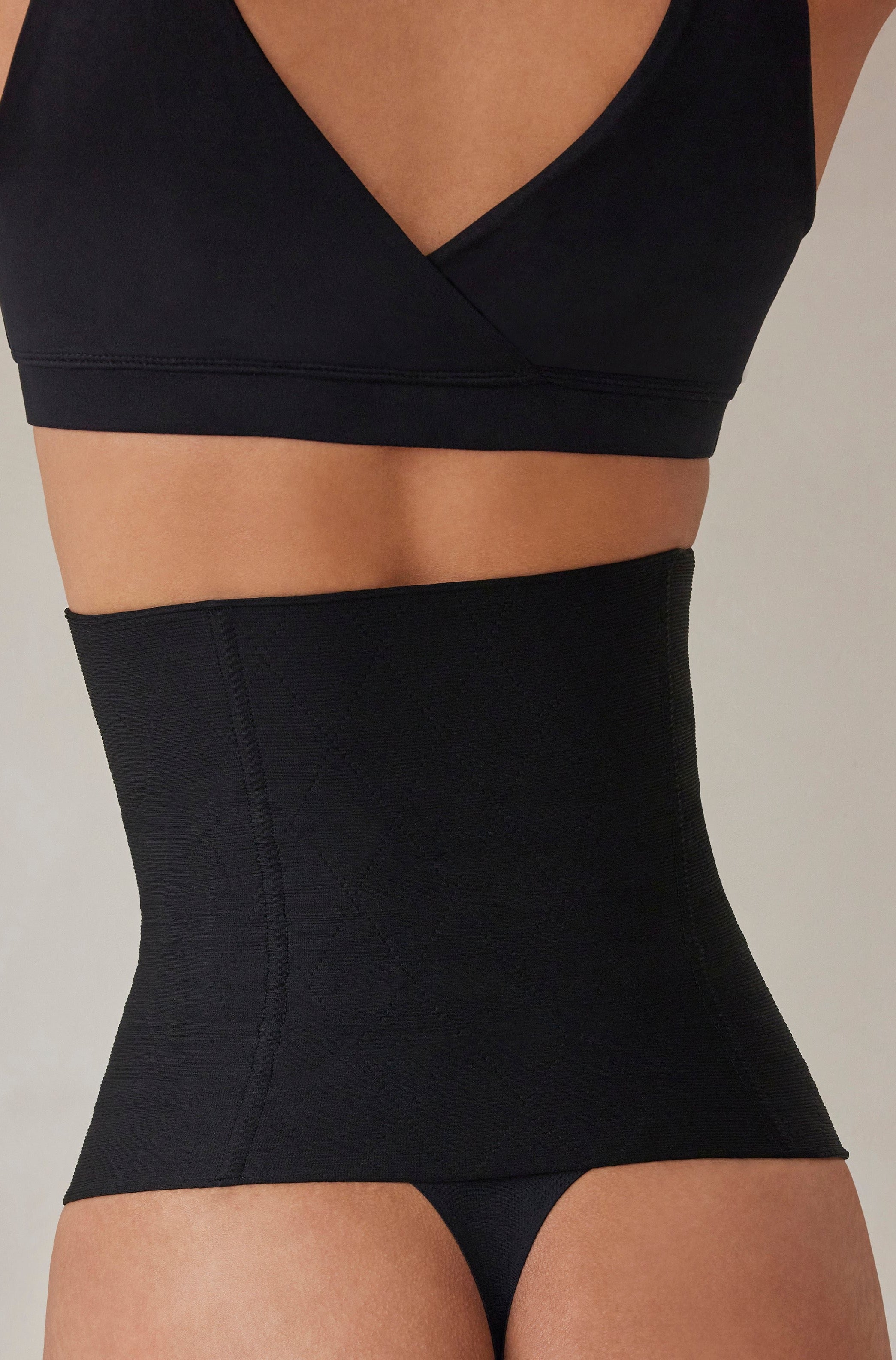 Bumpsuit Maternity Shapewear the hook and eye waist trainer in black