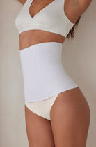 bumpsuit maternity shapewear the support waist trainer in white