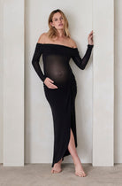 Bumpsuit Maternity Soft Mesh Top and Skirt in Black