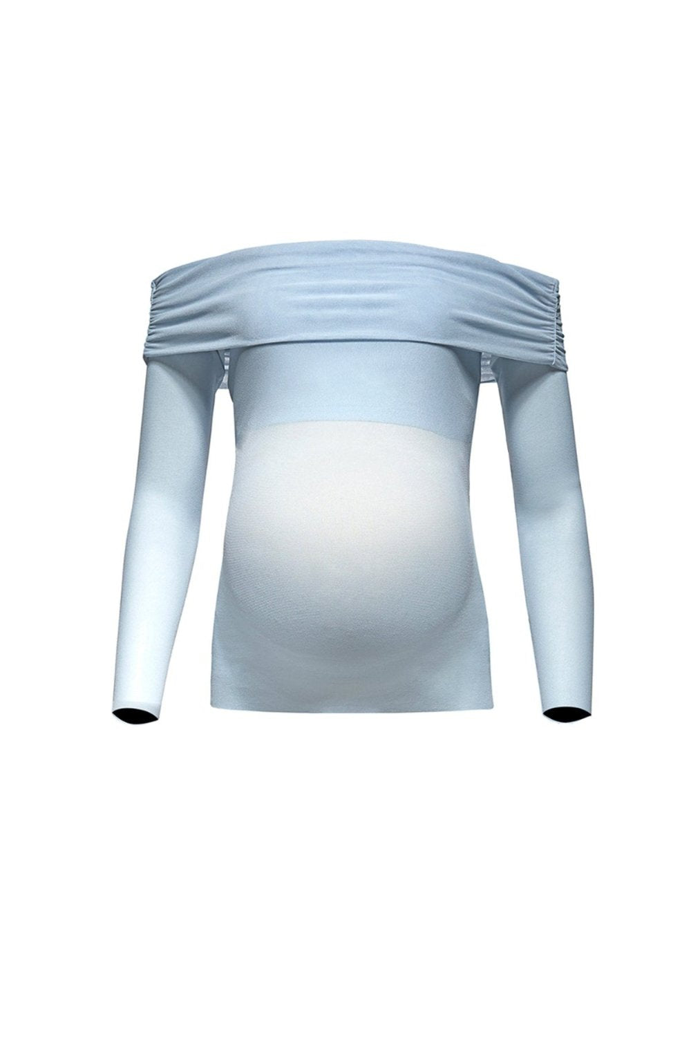 Bumpsuit maternity the soft mesh top powder blue