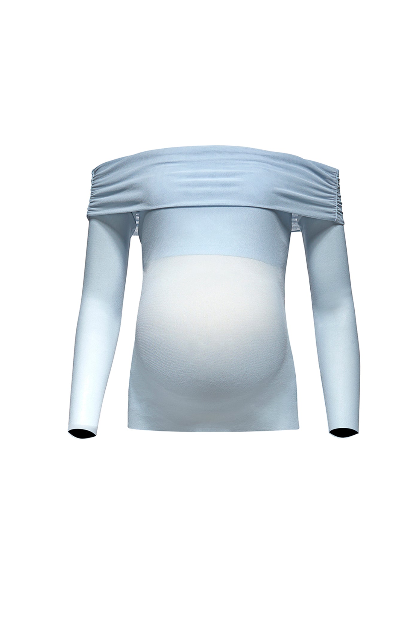 Bumpsuit maternity the soft mesh top powder blue