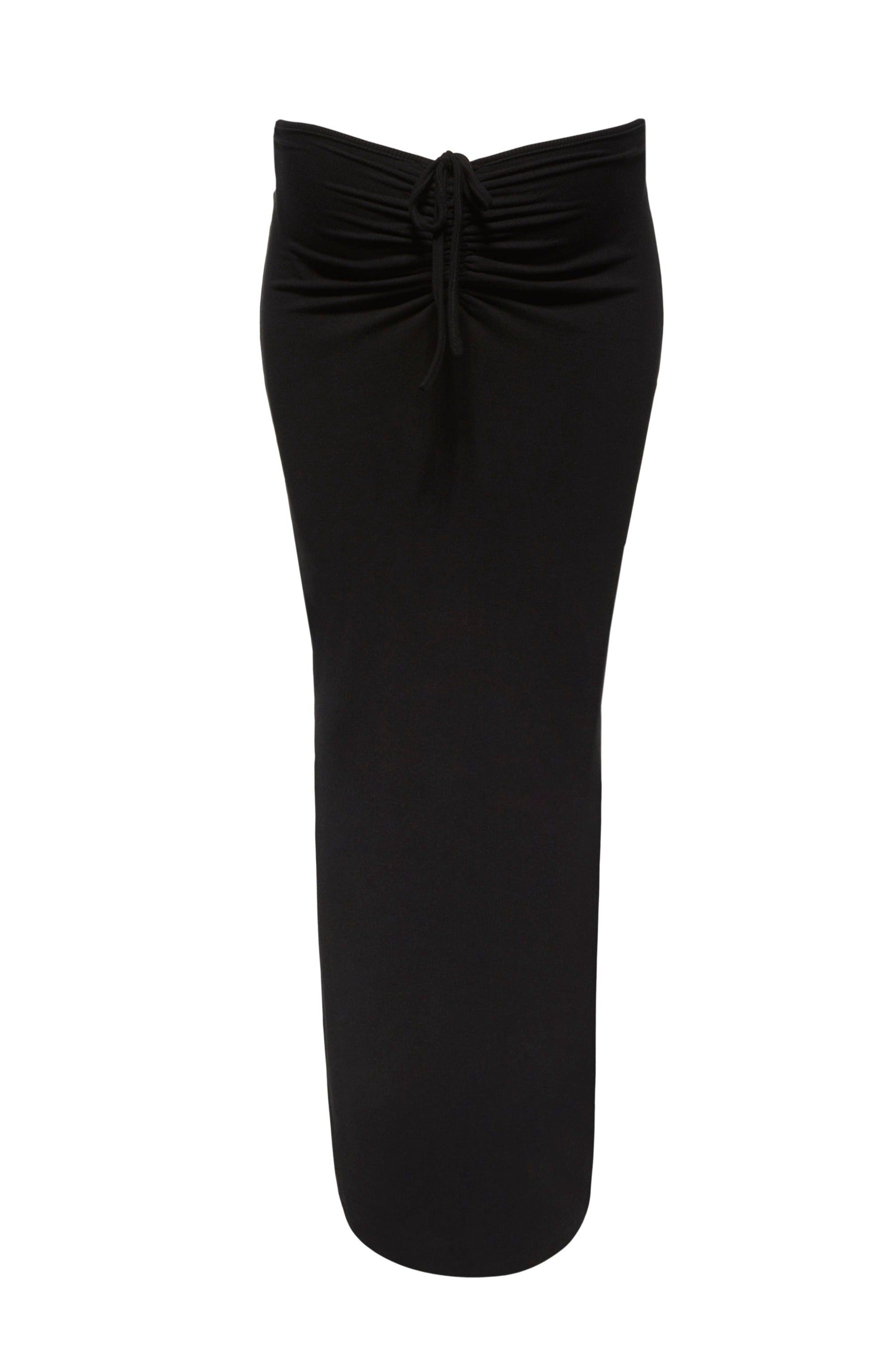 Bumpsuit Maternity Soft Rib Maxi Skirt in Black