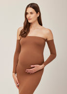 the angelina maxi dress in mocha