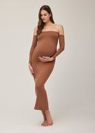 the angelina maxi dress in mocha