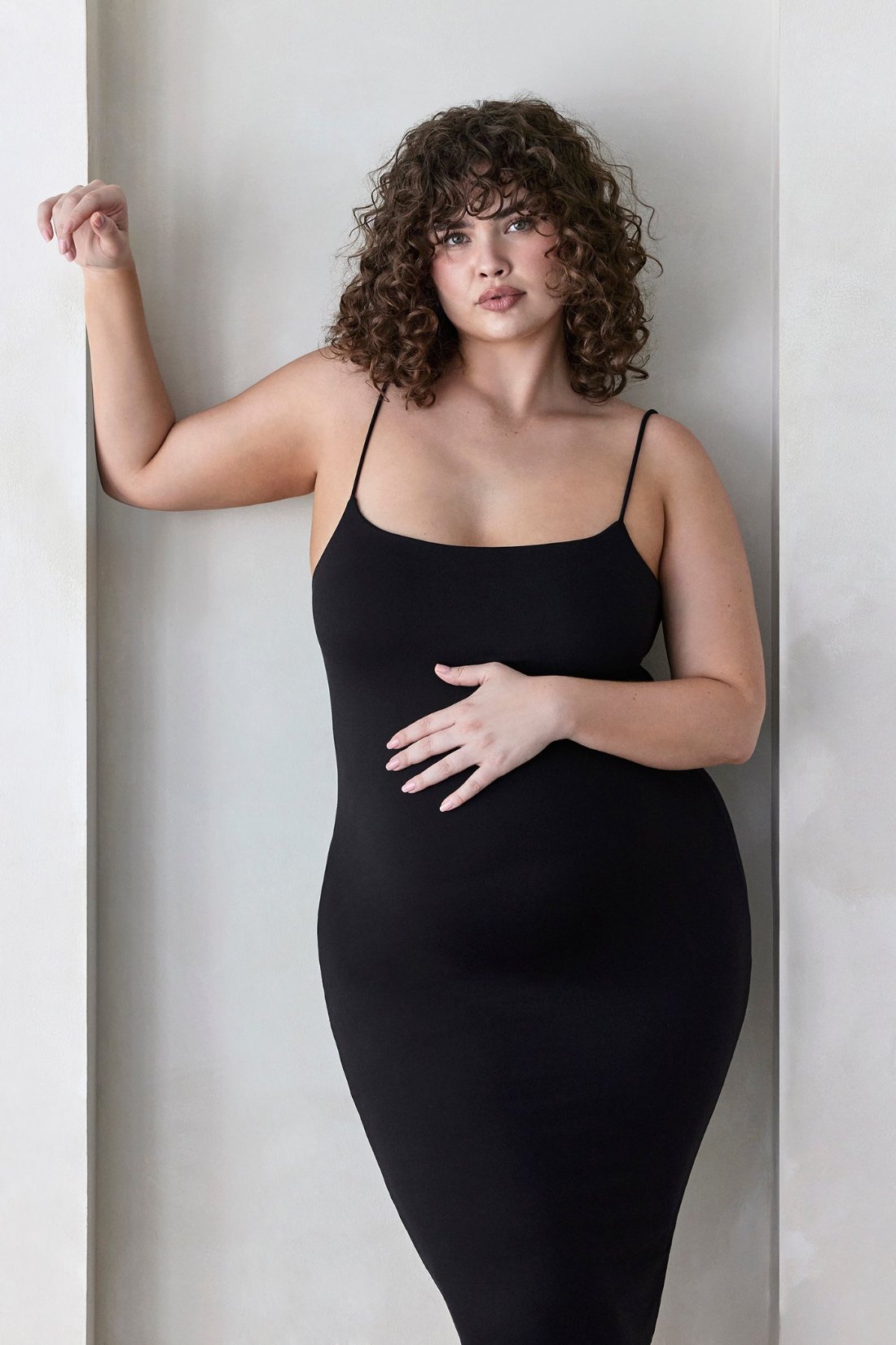 Bumpsuit Maternity The Brigitte Midi Dress in Black