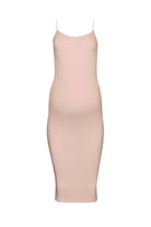 Bumpsuit Maternity The Brigitte Midi Dress in Dusty Pink