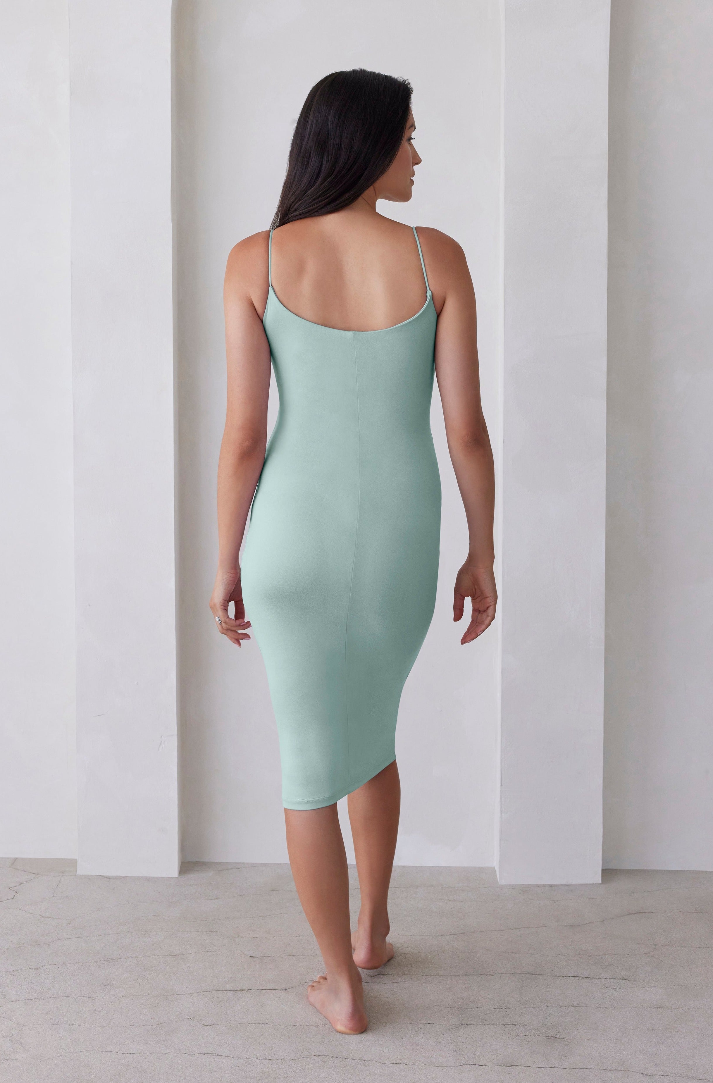 Bumpsuit Maternity The Brigitte Midi Dress in Mint