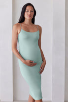 Bumpsuit Maternity The Brigitte Midi Dress in Mint