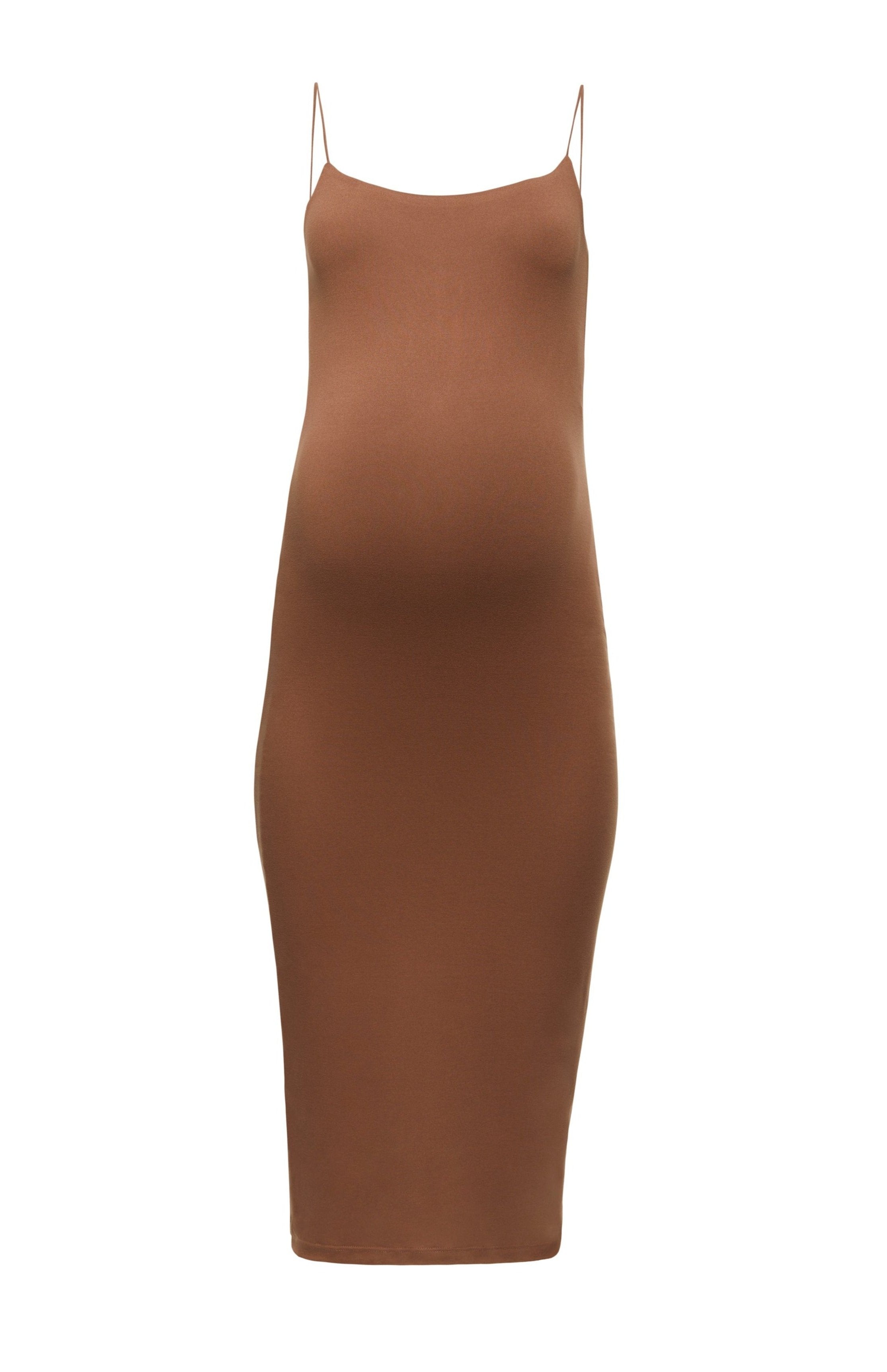 Bumpsuit Maternity The Brigitte Midi Dress in Mocha