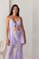 Bumpsuit Maternity the chiffon babydoll top in lilac