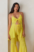 Bumpsuit Maternity the chiffon babydoll top in yellow