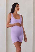 Bumpsuit Maternity The Cindy Romper Jumpsuit in Lilac