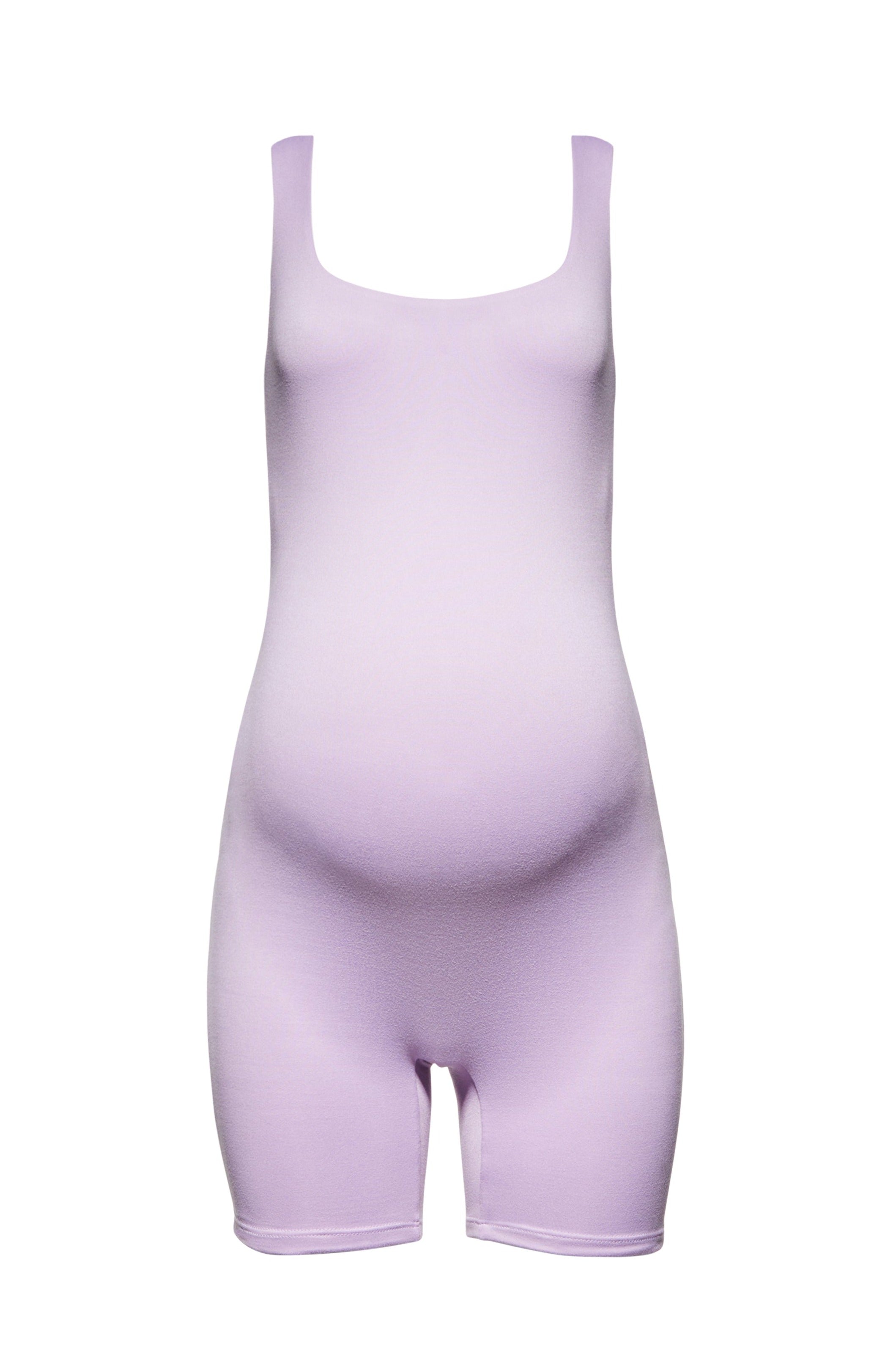 Bumpsuit Maternity The Cindy Romper Jumpsuit in Lilac