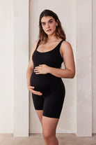 Bumpsuit Maternity The Cindy Romper Jumpsuit in Black