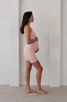 Bumpsuit Maternity The Cindy Sleeveless Romper Jumpsuit in Dusty Pink