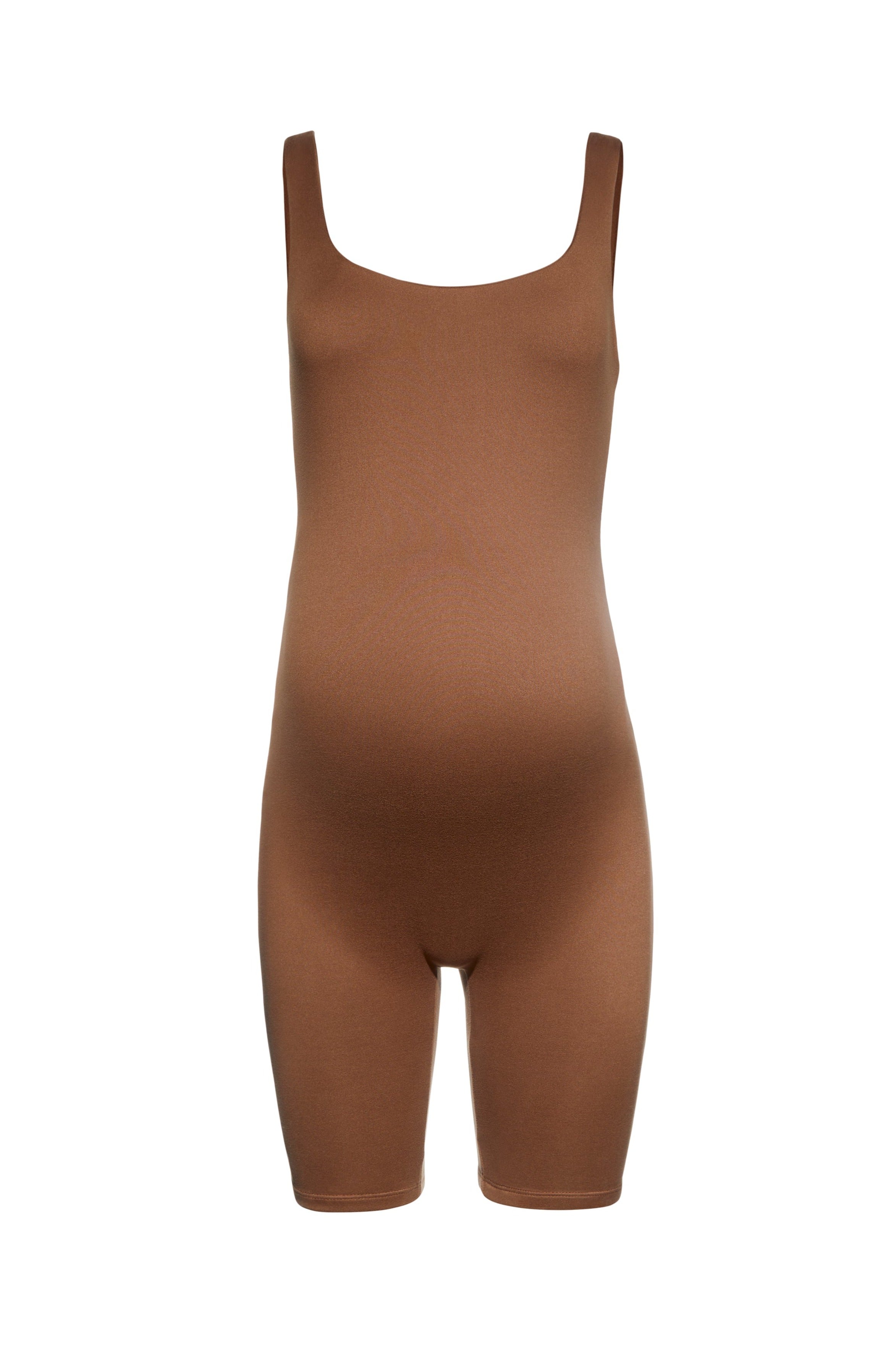 Bumpsuit Maternity The Cindy Sleeveless Romper Jumpsuit in Mocha