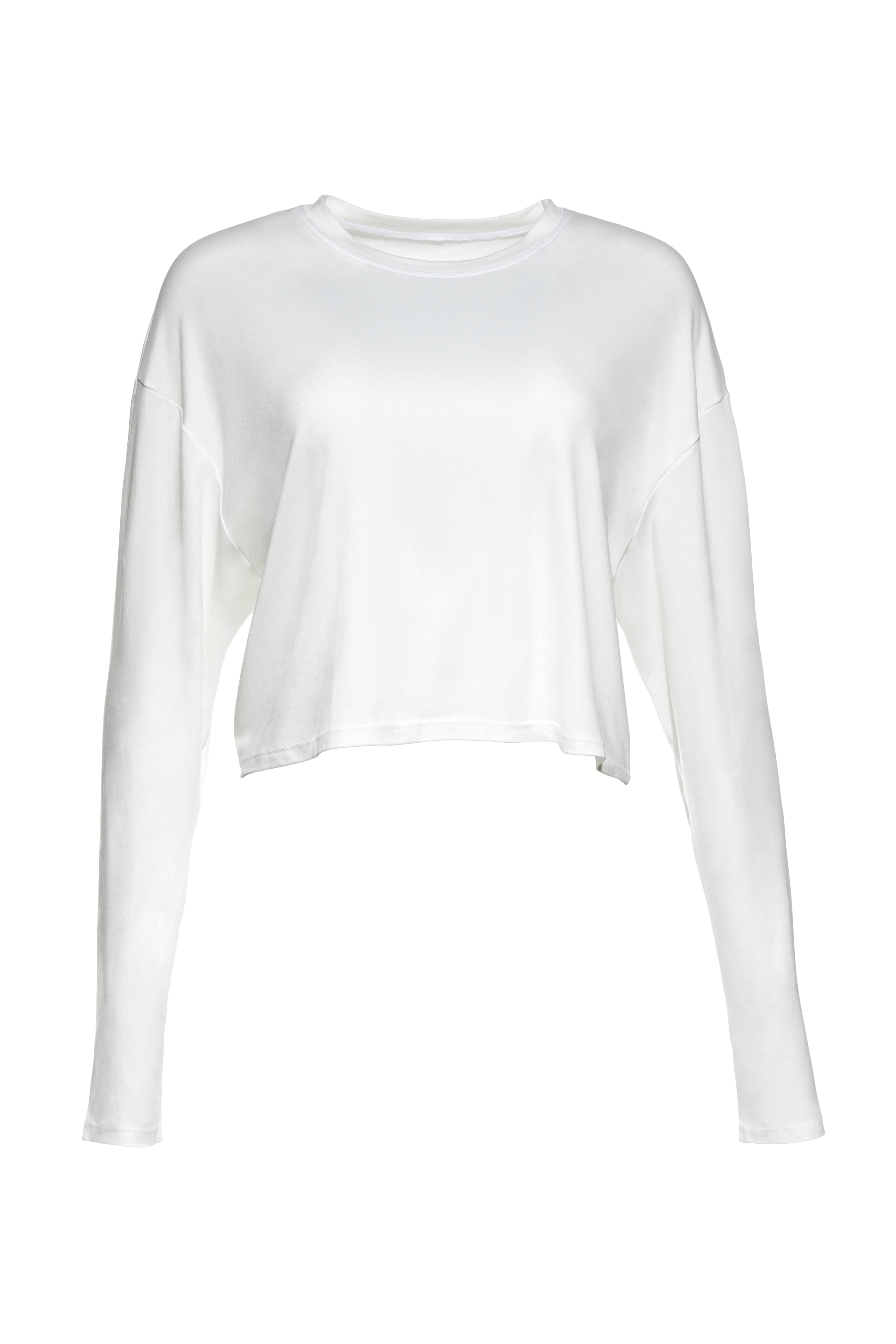 Bumpsuit Maternity The Cloud Crop Long Sleeve Tee in Ivory