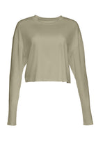 Bumpsuit Maternity Loungewear The cloud Crop Long Sleeve Tee in Moss