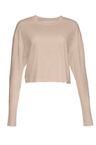 Bumpsuit Maternity The Cloud Crop Long Sleeve Tee in Oat