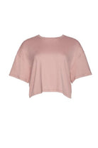 Bumpsuit Maternity The Cloud Crop Short Sleeve Tee in Dusty Rose