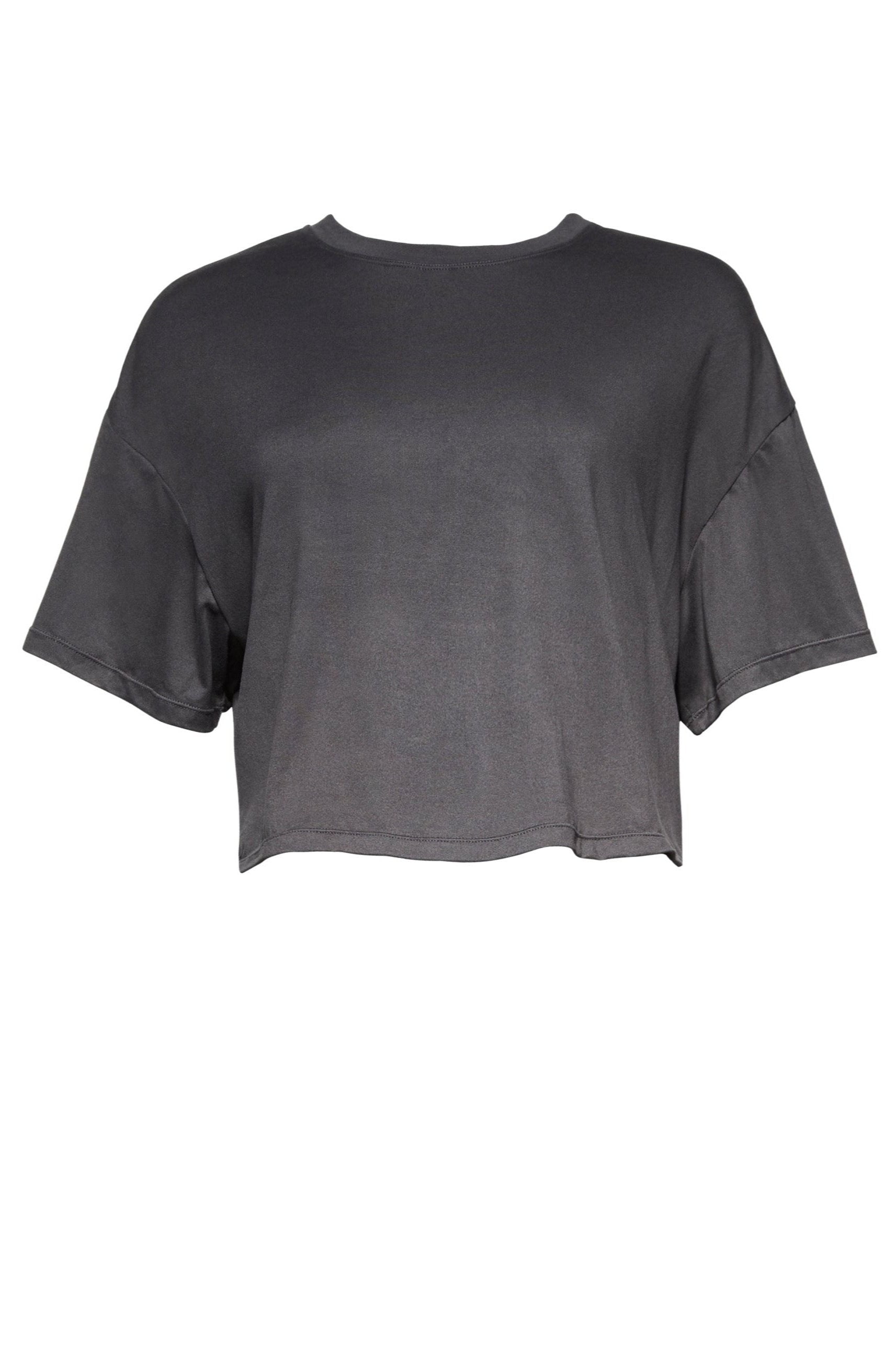 Bumpsuit Maternity The Cloud Short Sleeve Crop Tee in Slate