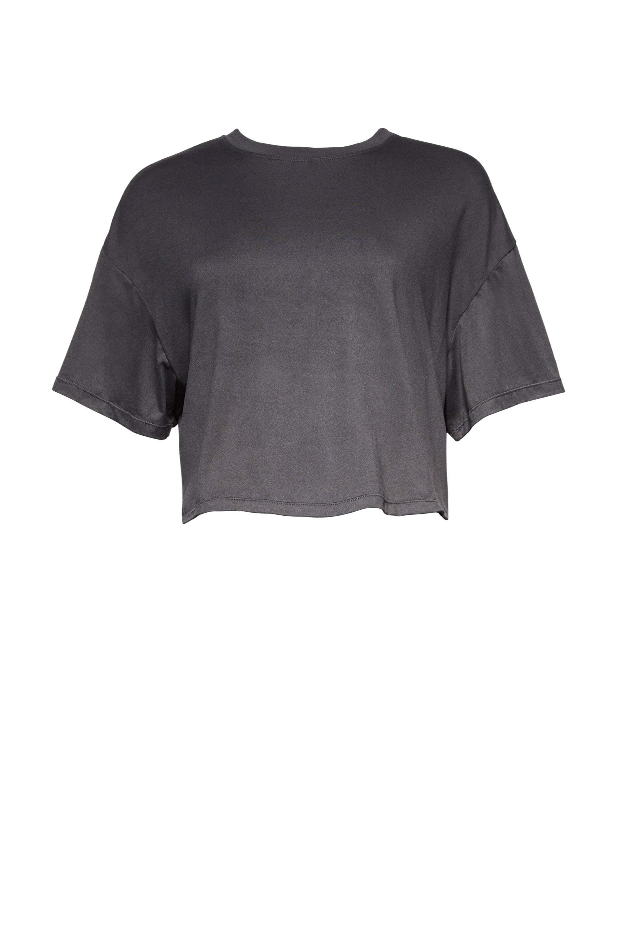 Bumpsuit Maternity The Cloud Short Sleeve Crop Tee in Slate