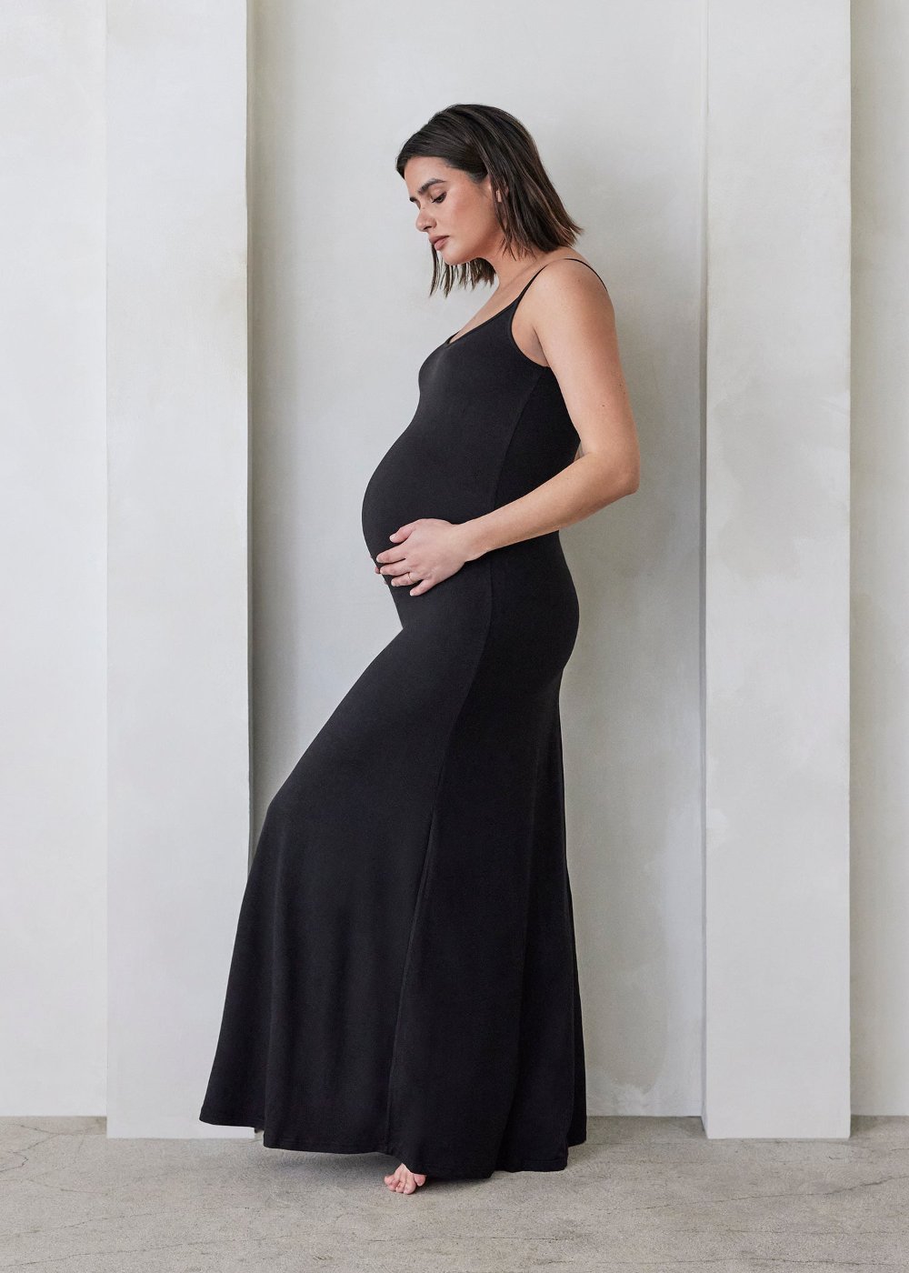 Bumpsuit Maternity the cloud maxi dress in black