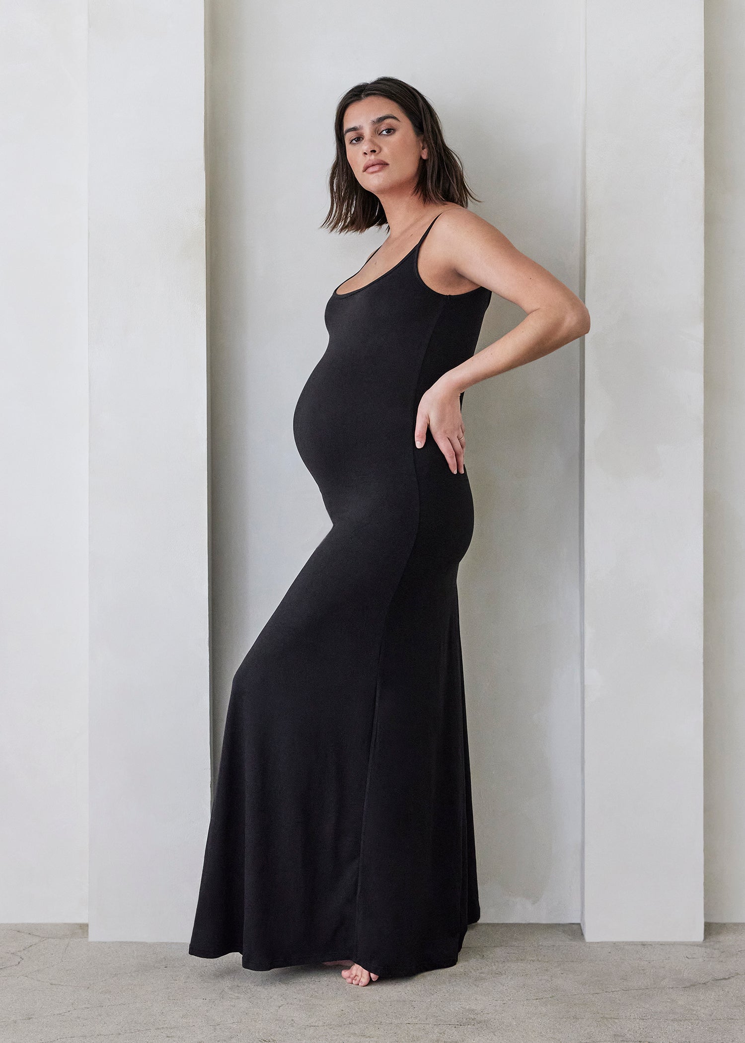 Bumpsuit Maternity the cloud maxi dress in black